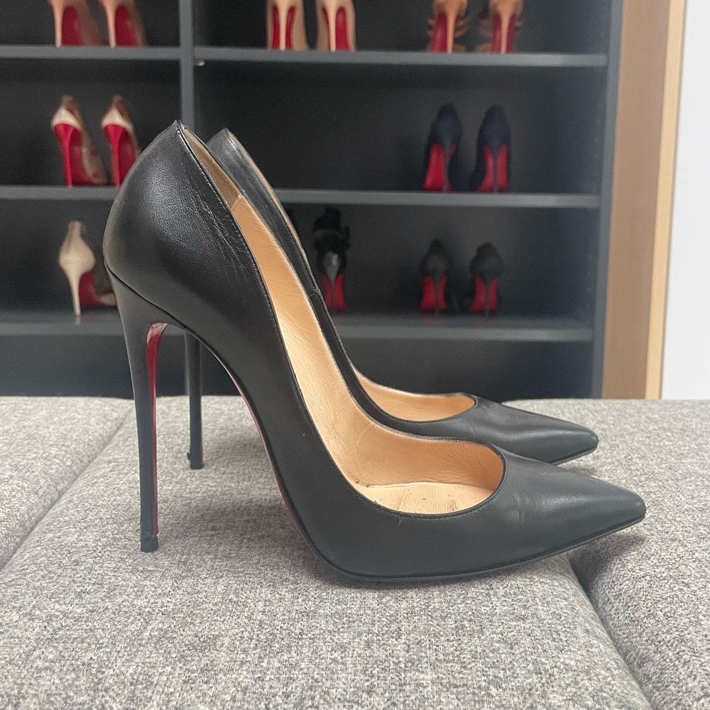 Christian Louboutin So Kate, Matte Black Kid Leather, EU38.5 / US8